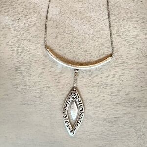 Brighton Deco Luxe Necklace Silver scrolls